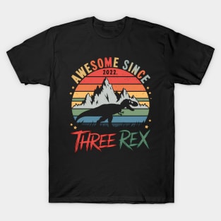T Rex 3rd Birthday Third Dinosaur 3 Year Old T-Shirt